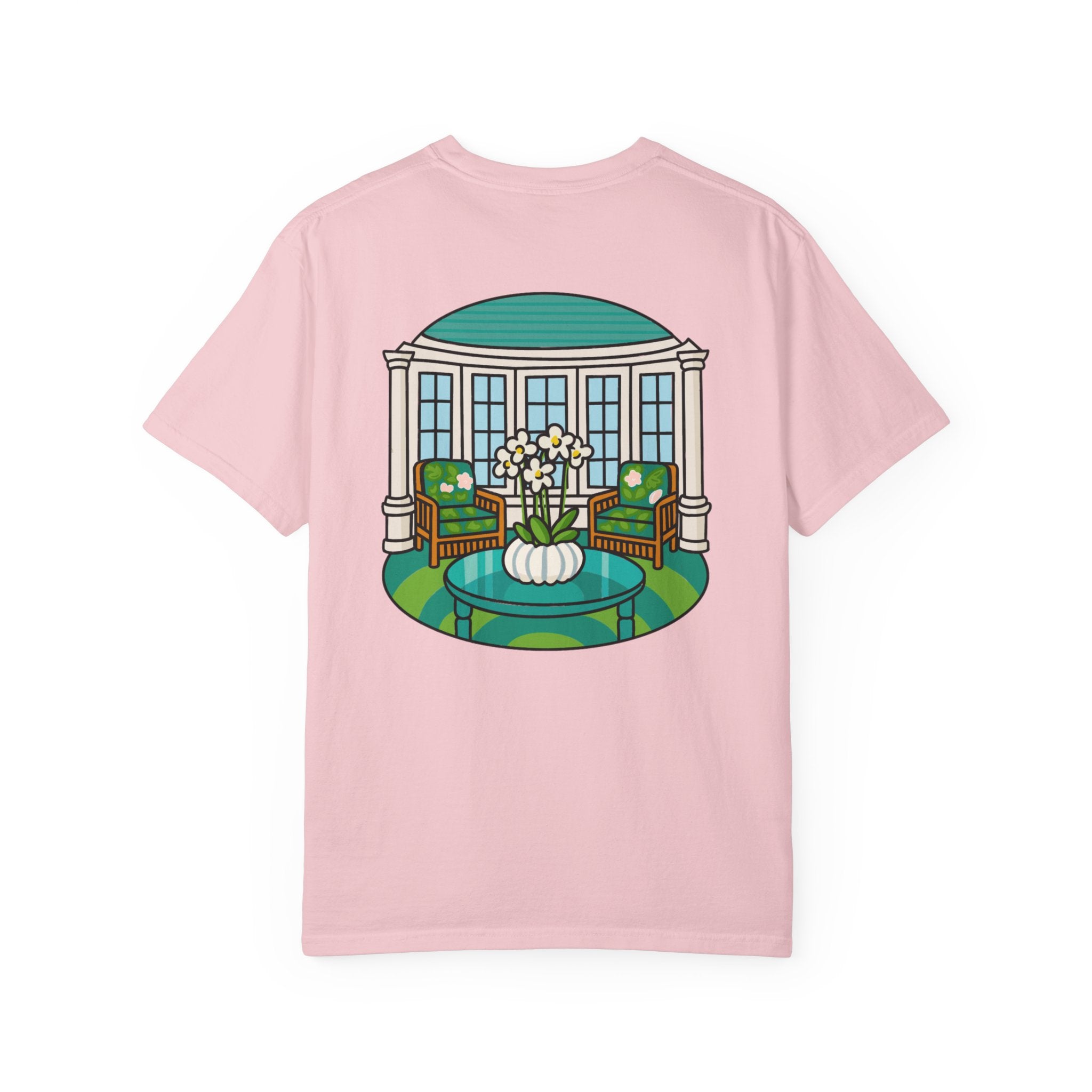 Mackinac Merch - The Hotel Iroquois Series - The Circle Porch Comfort Colors T Shirt