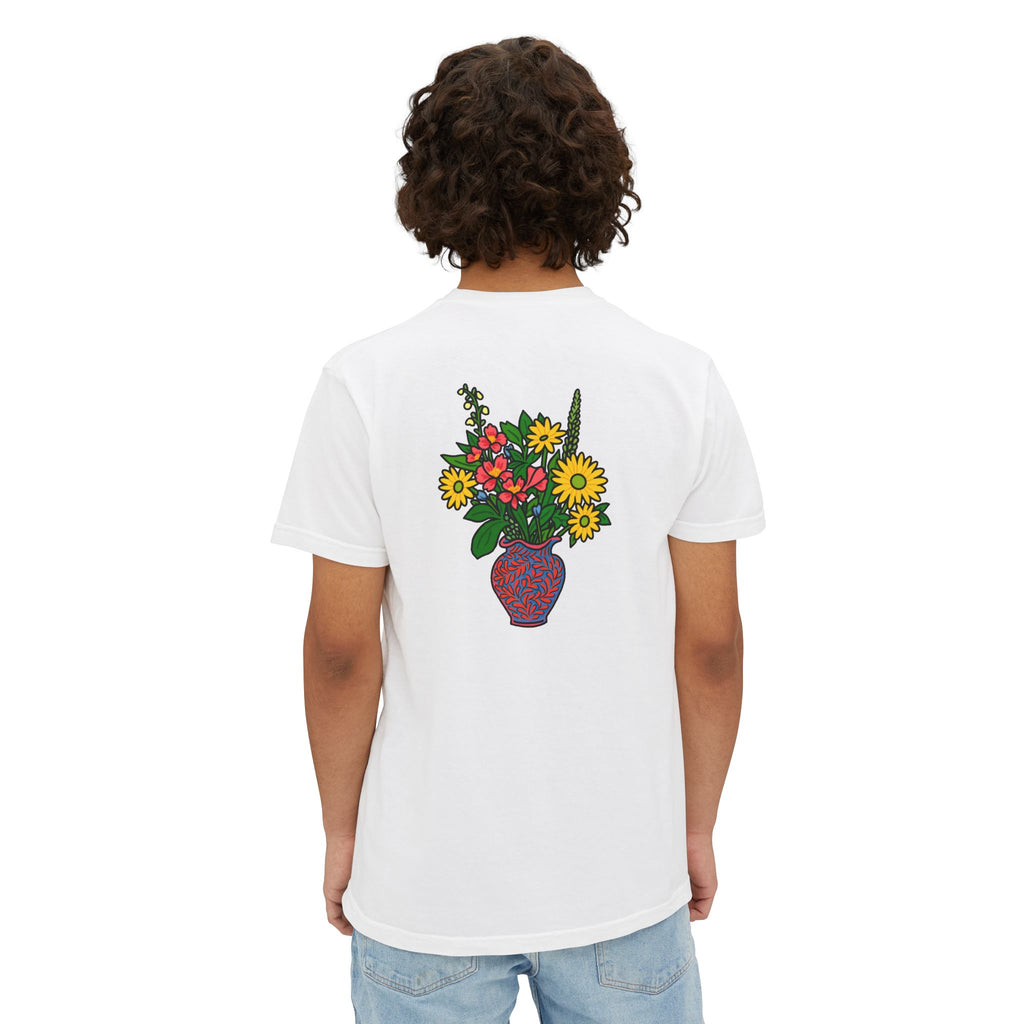 Hotel Iroquois Series Muffins and Flowers Pocket T-Shirt — Garment-Dyed Cotton