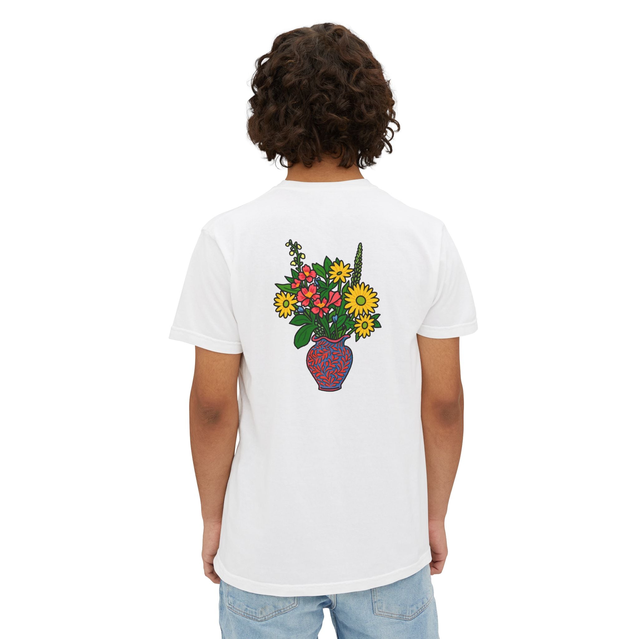 Hotel Iroquois Series Muffins and Flowers Pocket T-Shirt — Garment-Dyed Cotton