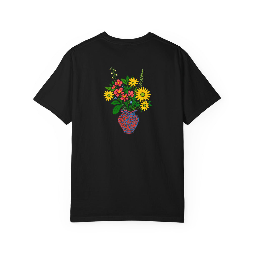 Mackinac Merch - The Hotel Iroquois Series Comfort Colors T Shirt with Muffin and Flowers