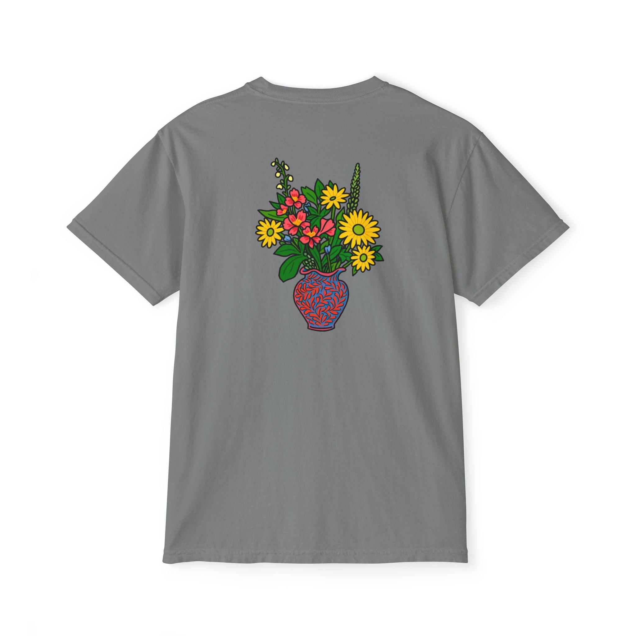 Hotel Iroquois Series Muffins and Flowers Pocket T-Shirt — Garment-Dyed Cotton