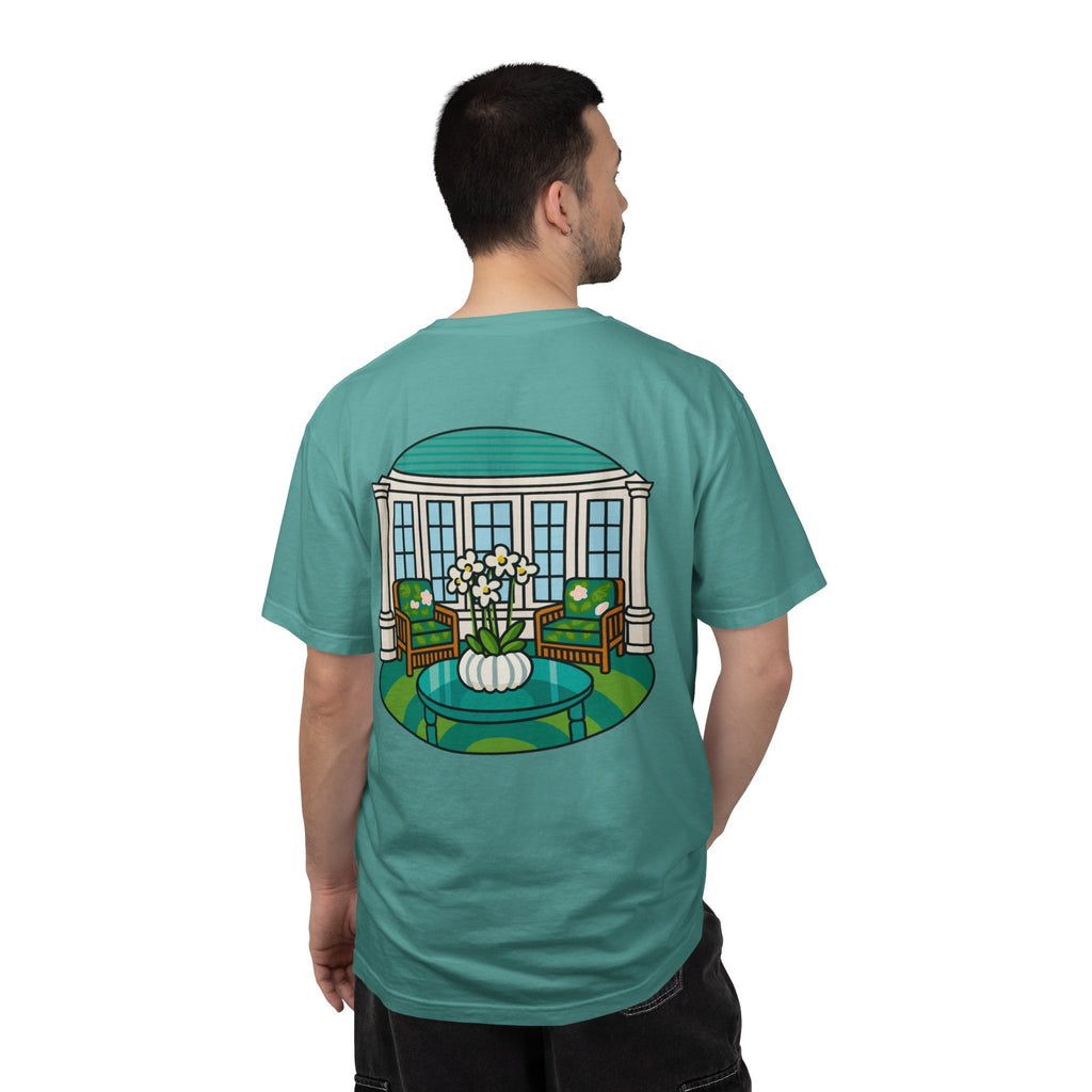 Mackinac Merch - The Hotel Iroquois Series - The Circle Porch Comfort Colors T Shirt
