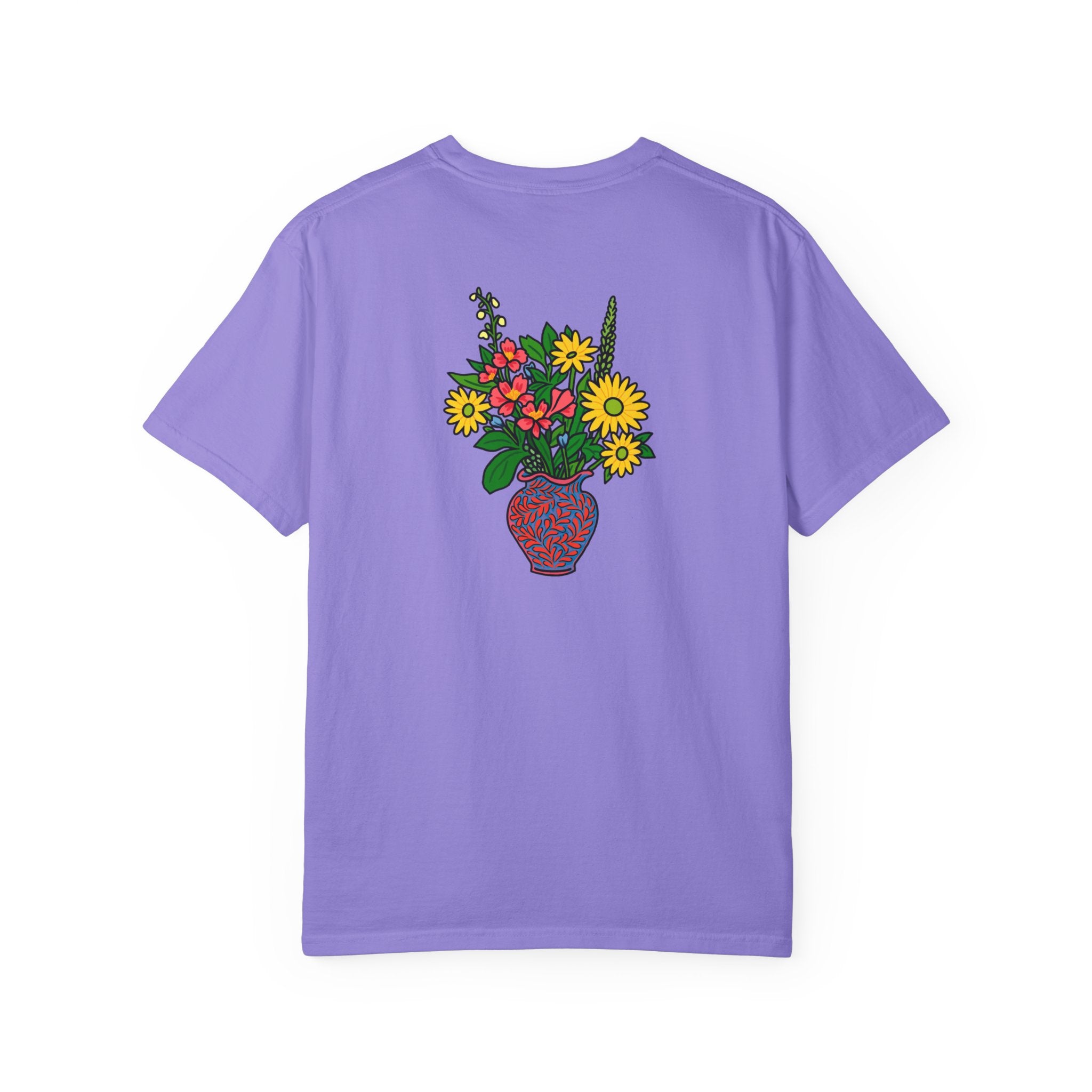 Mackinac Merch - The Hotel Iroquois Series Comfort Colors T Shirt with Muffin and Flowers