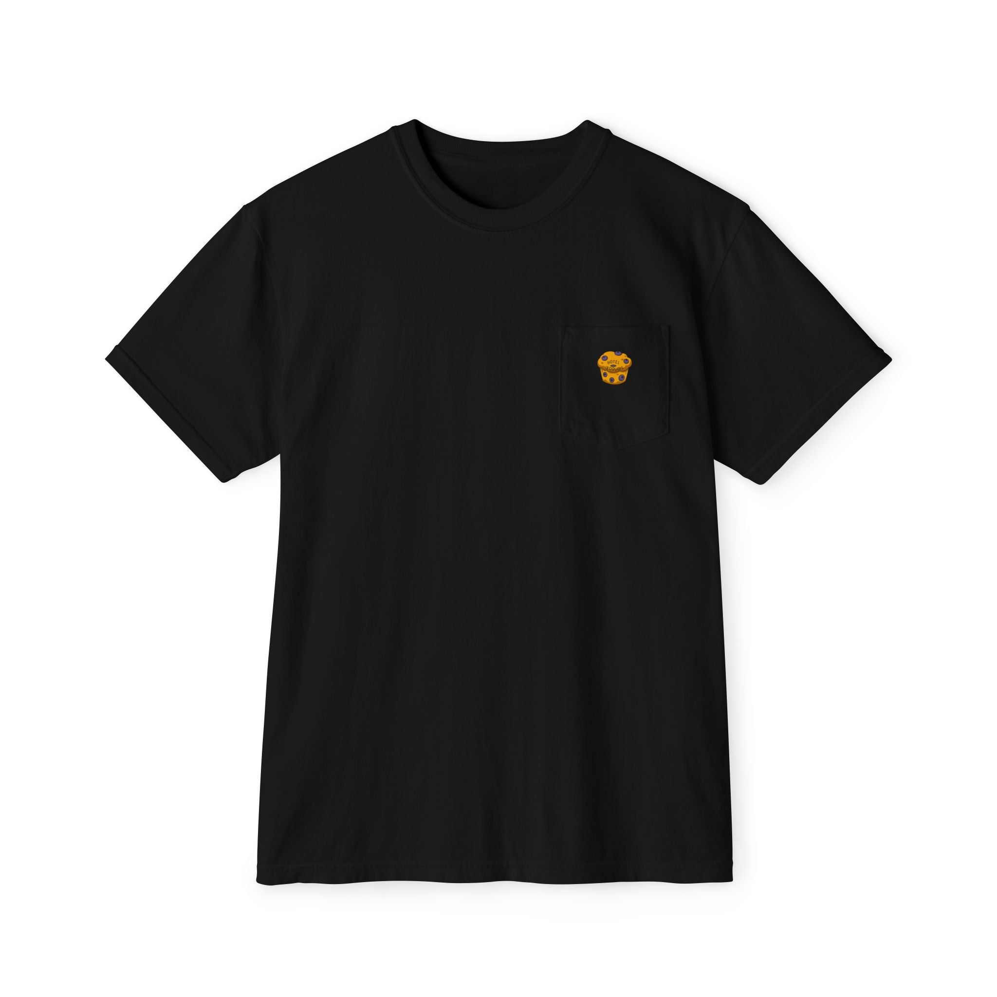 Hotel Iroquois Series Muffins and Flowers Pocket T-Shirt — Garment-Dyed Cotton