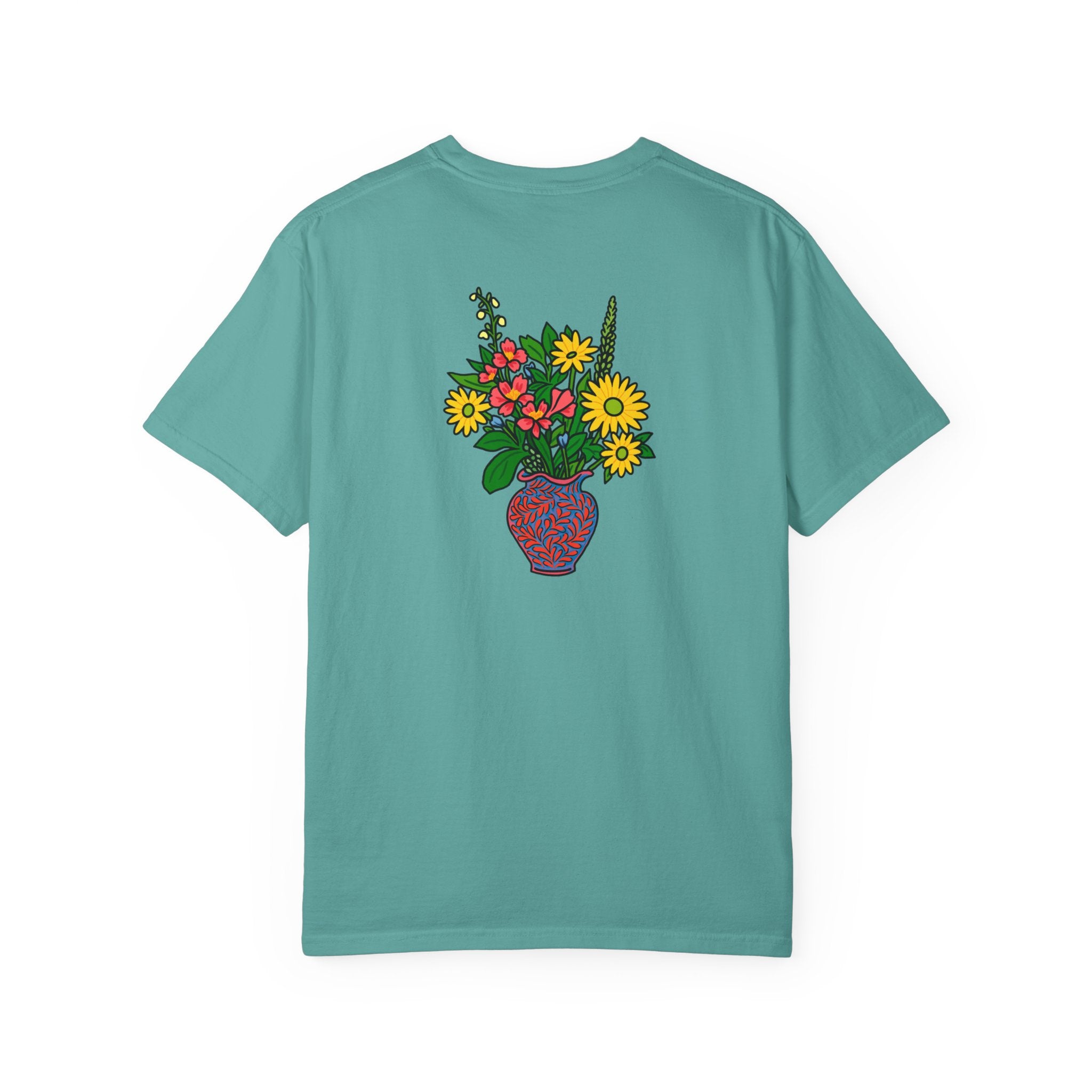 Mackinac Merch - The Hotel Iroquois Series Comfort Colors T Shirt with Muffin and Flowers