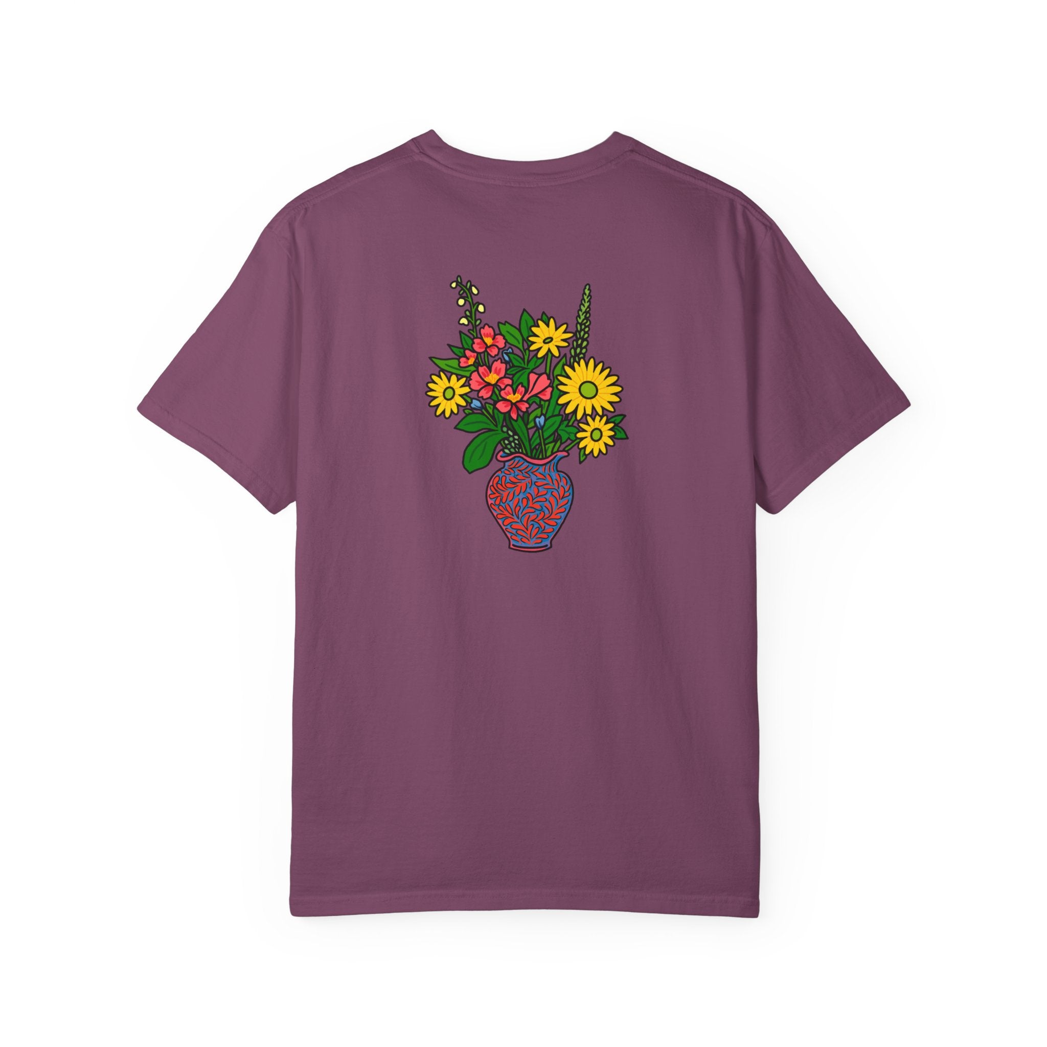 Mackinac Merch - The Hotel Iroquois Series Comfort Colors T Shirt with Muffin and Flowers