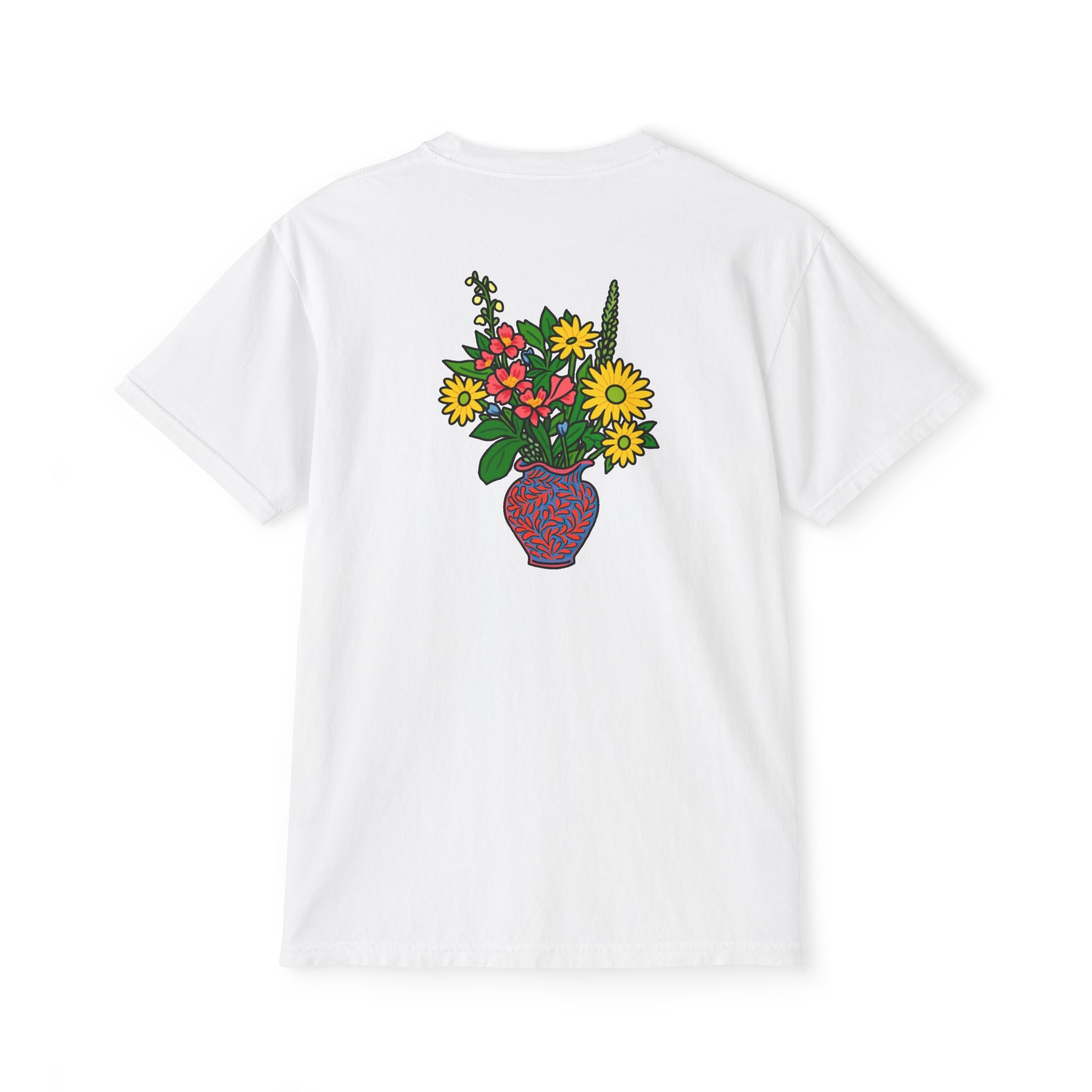 Hotel Iroquois Series Muffins and Flowers Pocket T-Shirt — Garment-Dyed Cotton