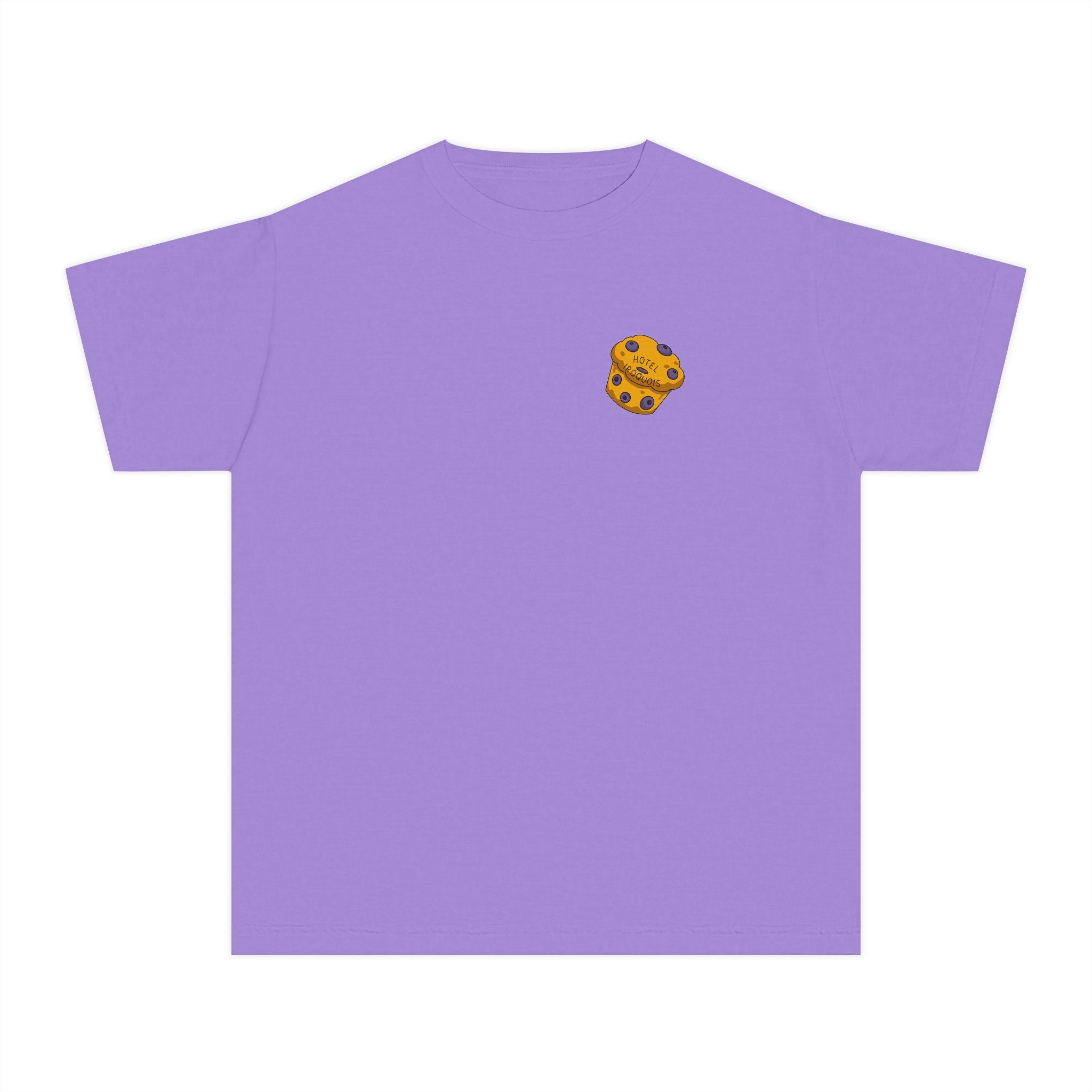 Comfort Colors Youth Tee — Hotel Iroquois Series - Blueberry Muffins and Horse Drawn Carriages