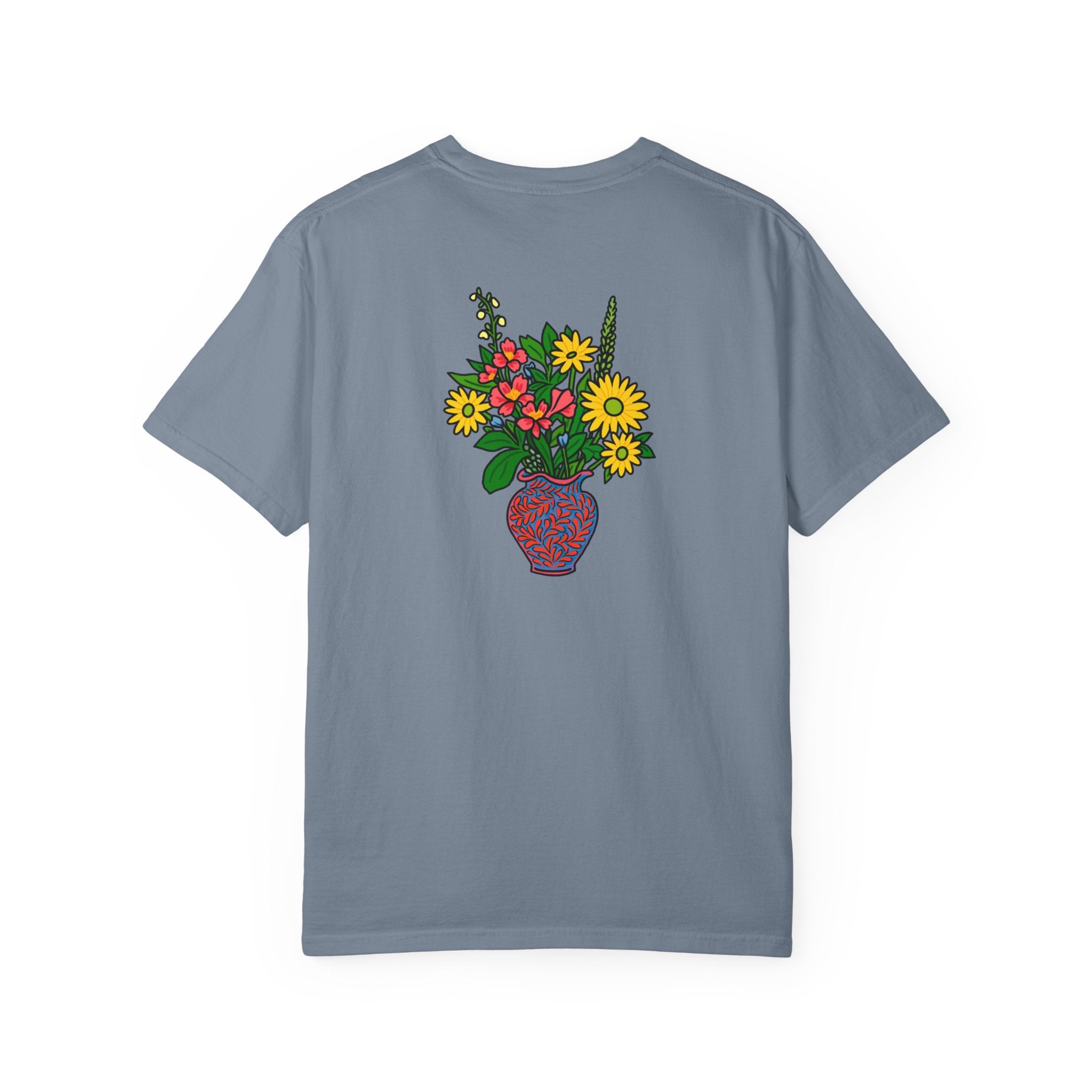 Mackinac Merch - The Hotel Iroquois Series Comfort Colors T Shirt with Muffin and Flowers