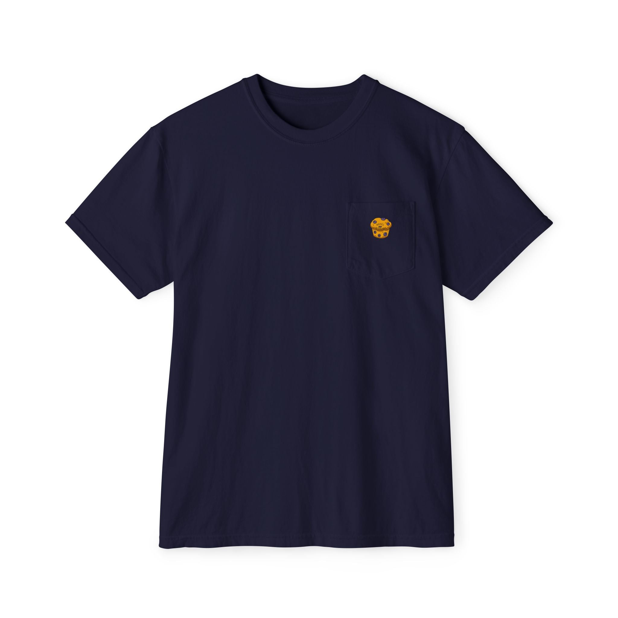 Hotel Iroquois Series Muffins and Flowers Pocket T-Shirt — Garment-Dyed Cotton