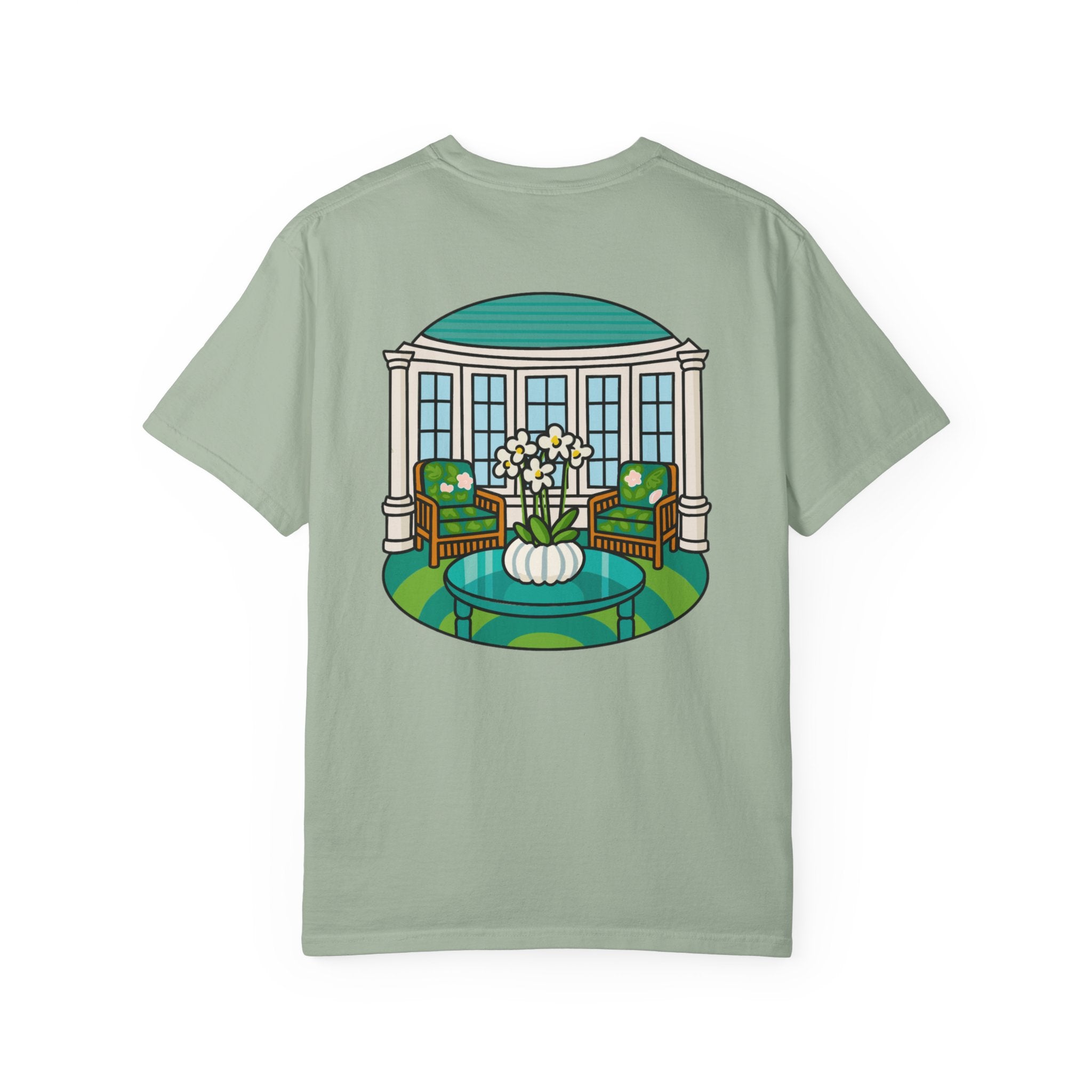 Mackinac Merch - The Hotel Iroquois Series - The Circle Porch Comfort Colors T Shirt