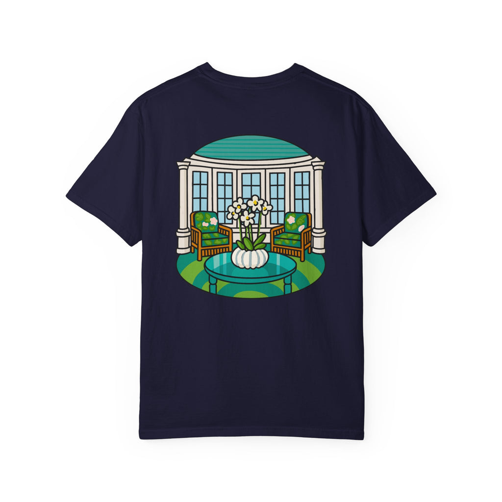 Mackinac Merch - The Hotel Iroquois Series - The Circle Porch Comfort Colors T Shirt