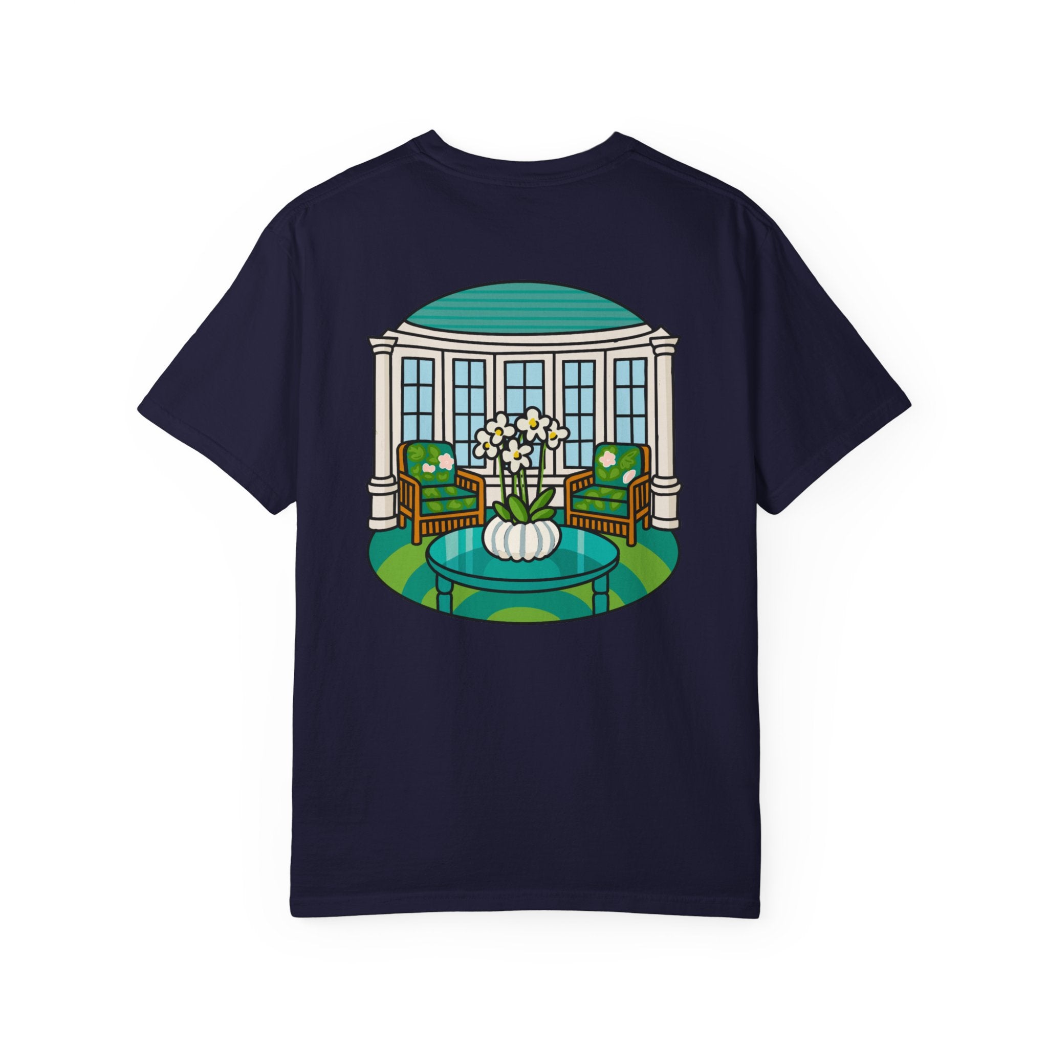 Mackinac Merch - The Hotel Iroquois Series - The Circle Porch Comfort Colors T Shirt