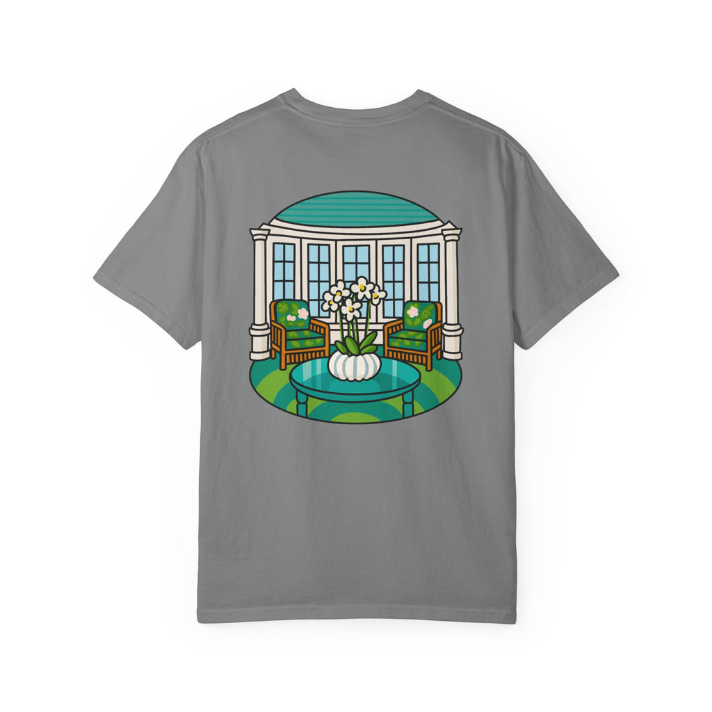 Mackinac Merch - The Hotel Iroquois Series - The Circle Porch Comfort Colors T Shirt