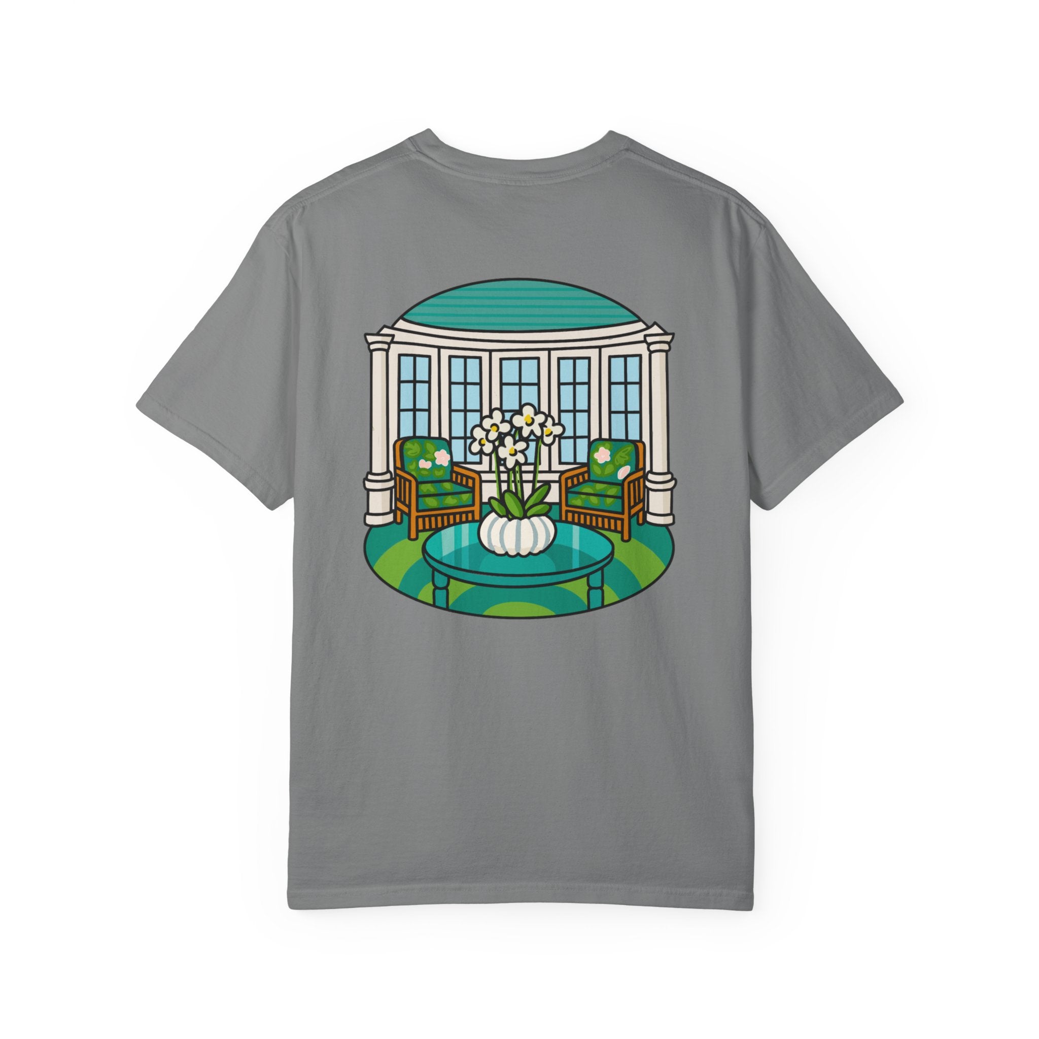 Mackinac Merch - The Hotel Iroquois Series - The Circle Porch Comfort Colors T Shirt