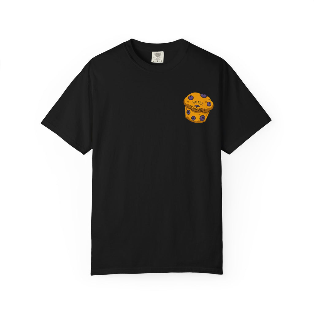 Mackinac Merch - The Hotel Iroquois Series Comfort Colors T Shirt with Muffin and Flowers