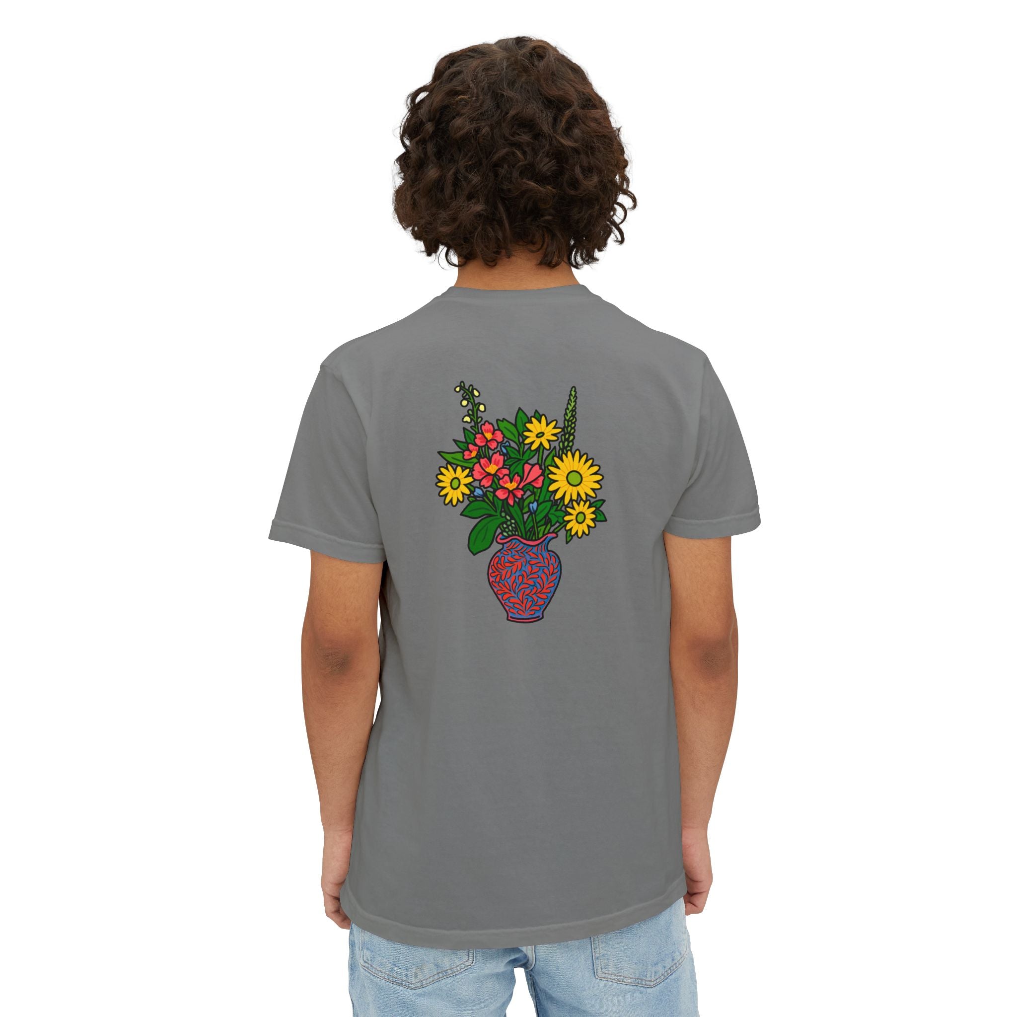 Hotel Iroquois Series Muffins and Flowers Pocket T-Shirt — Garment-Dyed Cotton