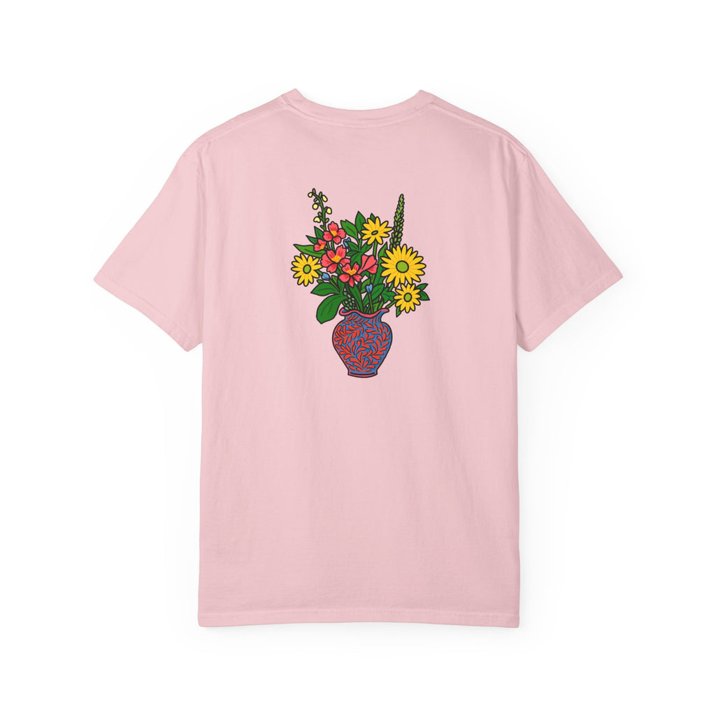 Mackinac Merch - The Hotel Iroquois Series Comfort Colors T Shirt with Muffin and Flowers
