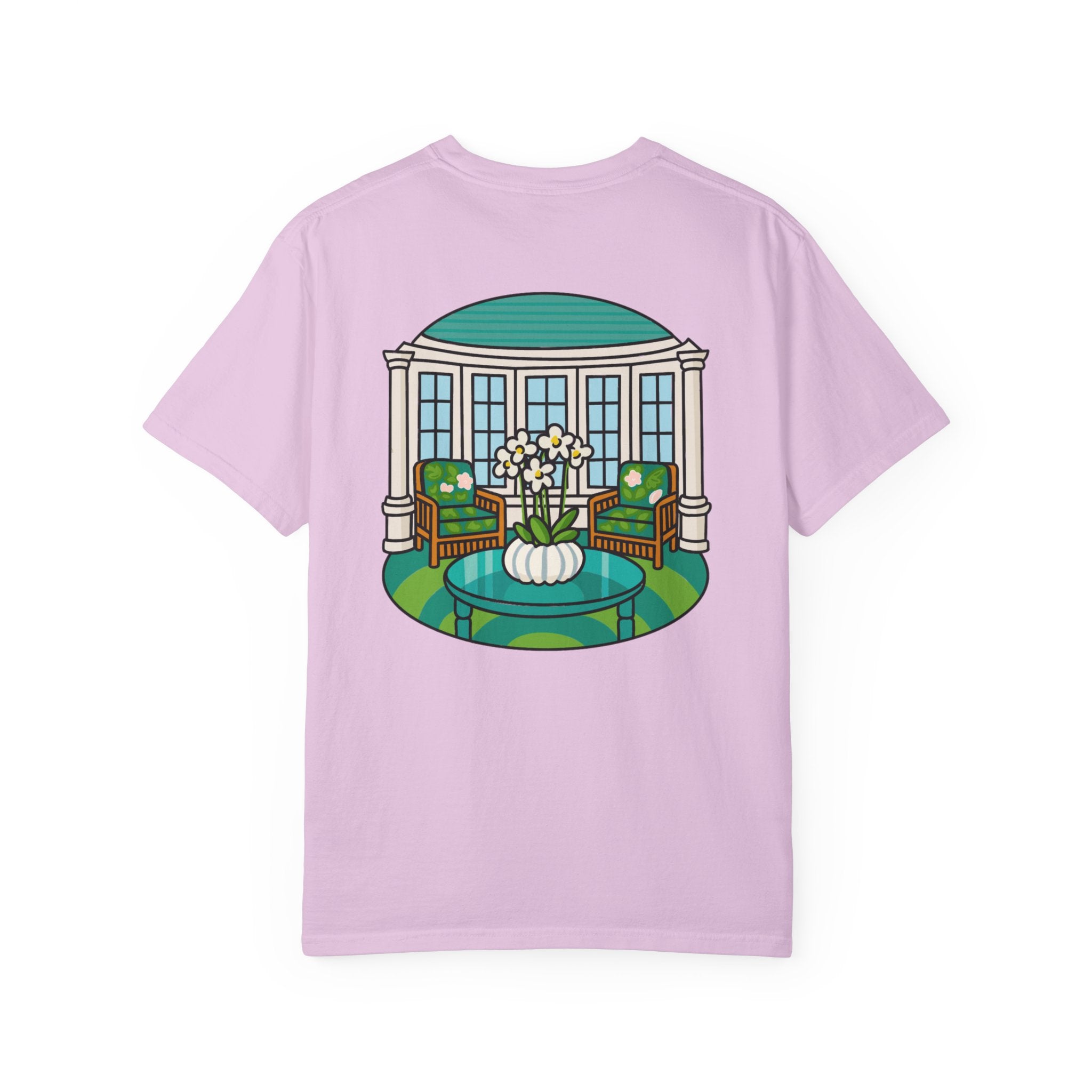 Mackinac Merch - The Hotel Iroquois Series - The Circle Porch Comfort Colors T Shirt