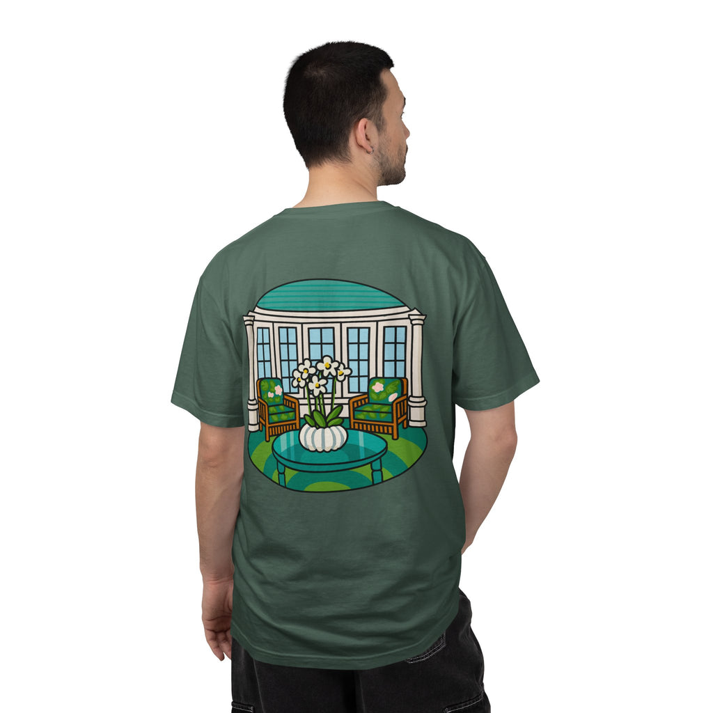 Mackinac Merch - The Hotel Iroquois Series - The Circle Porch Comfort Colors T Shirt