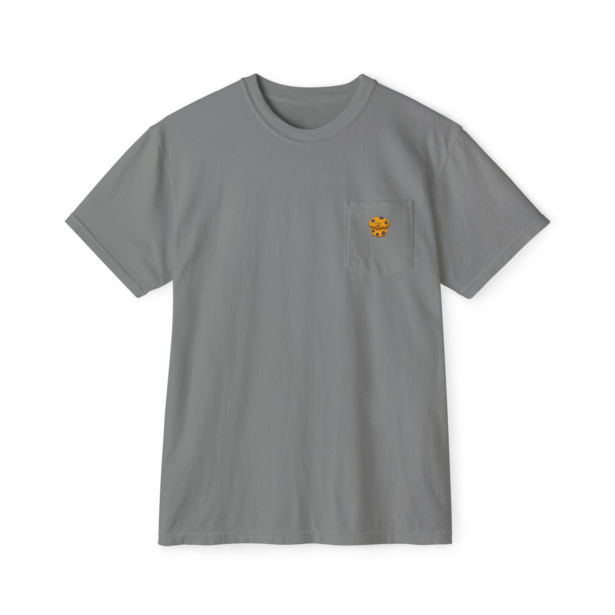 Hotel Iroquois Series Muffins and Flowers Pocket T-Shirt — Garment-Dyed Cotton
