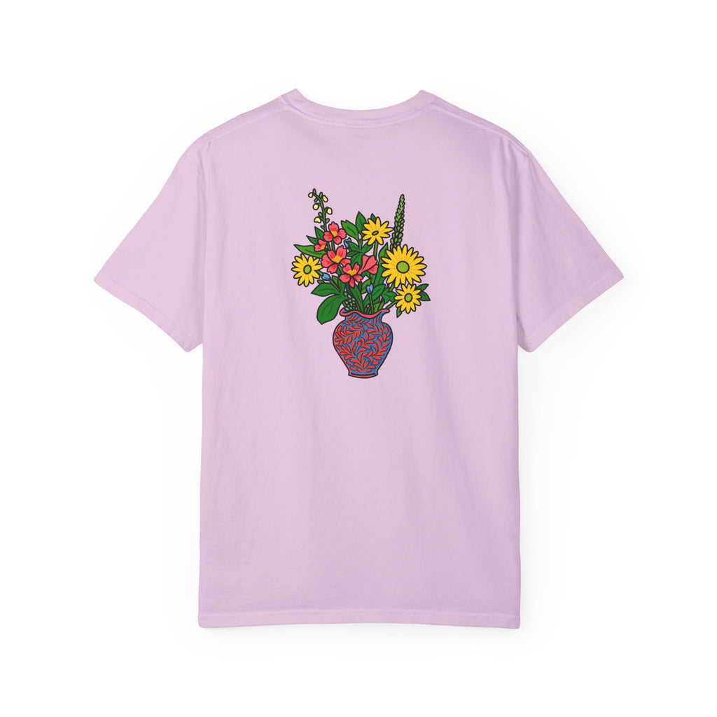 Mackinac Merch - The Hotel Iroquois Series Comfort Colors T Shirt with Muffin and Flowers
