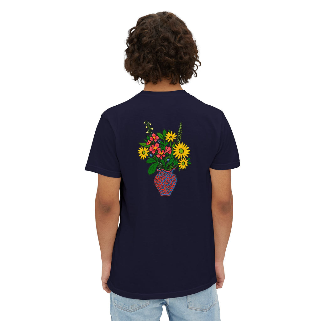 Hotel Iroquois Series Muffins and Flowers Pocket T-Shirt — Garment-Dyed Cotton