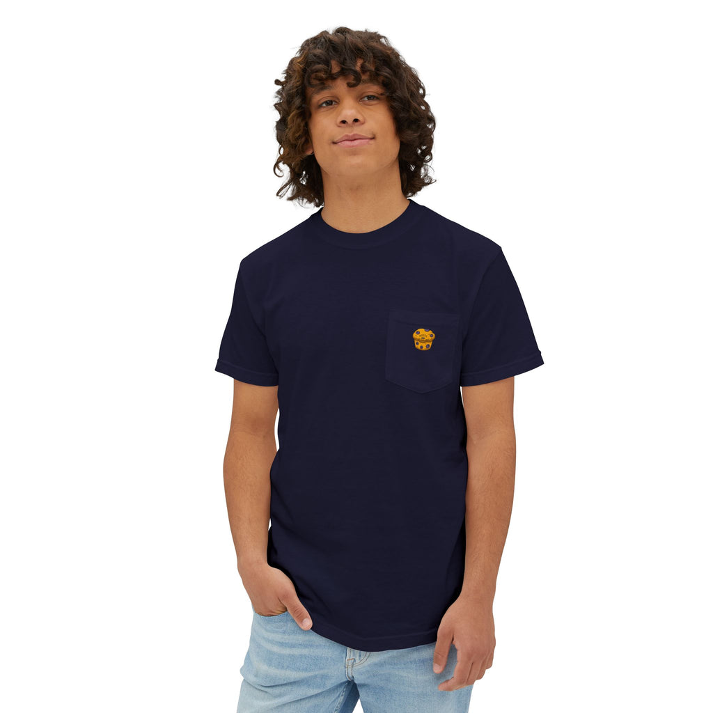 Hotel Iroquois Series Muffins and Flowers Pocket T-Shirt — Garment-Dyed Cotton