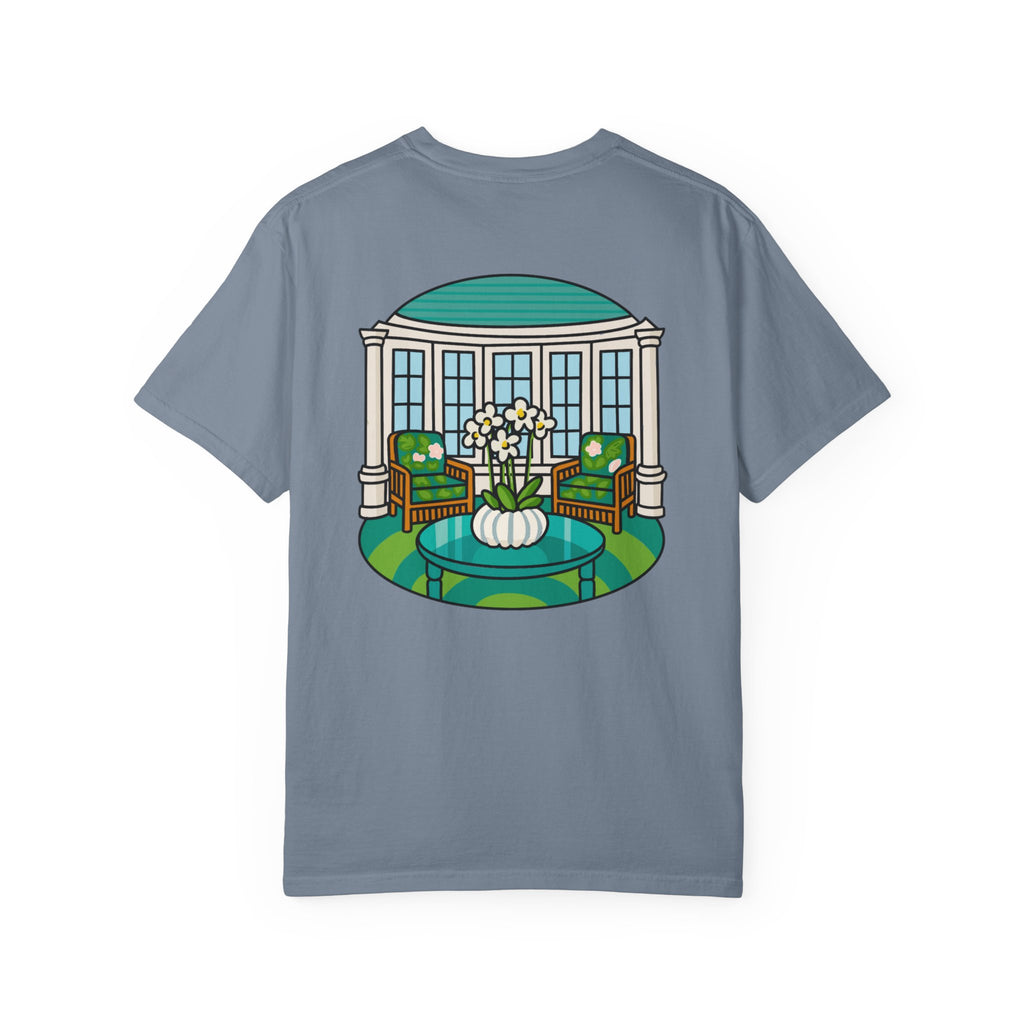 Mackinac Merch - The Hotel Iroquois Series - The Circle Porch Comfort Colors T Shirt