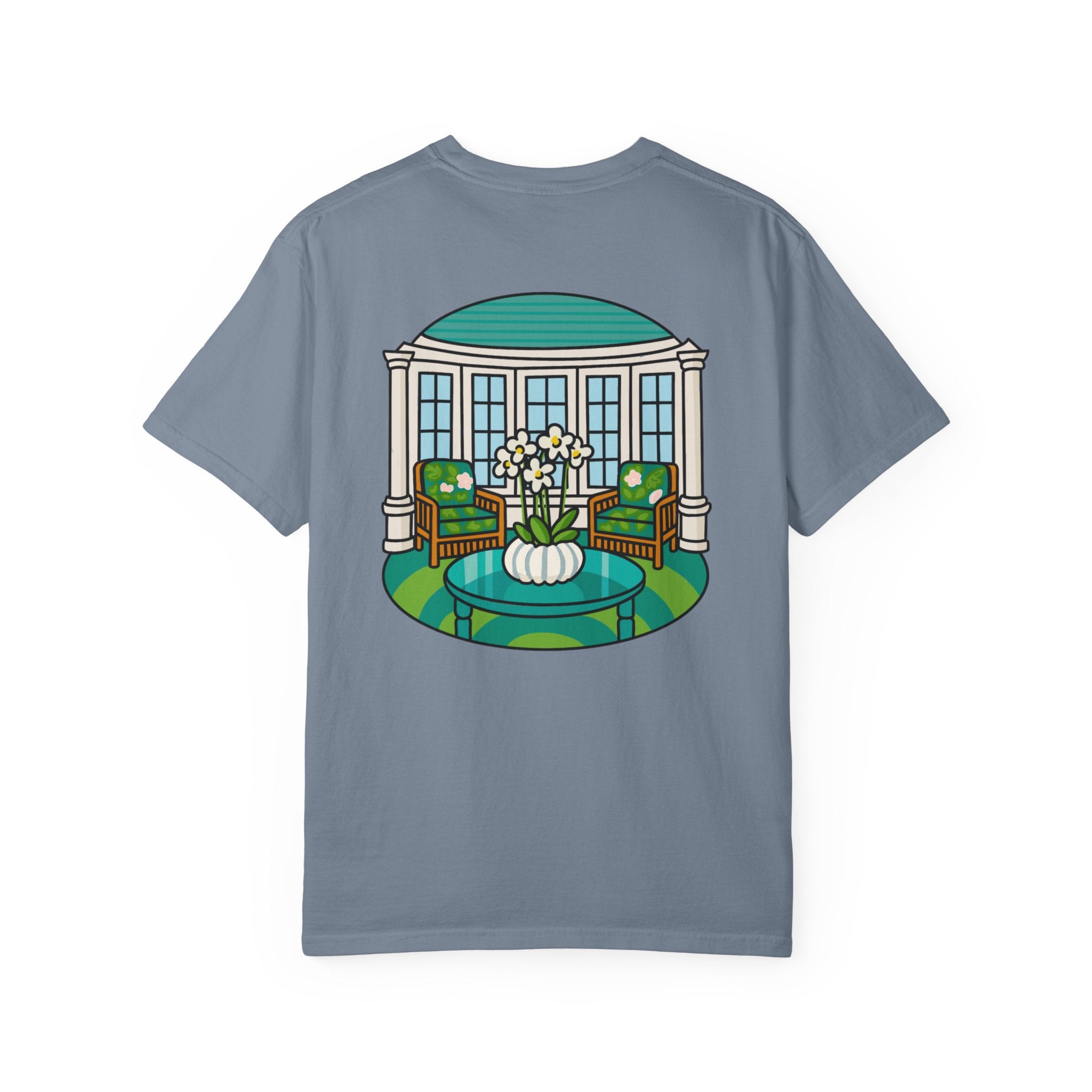 Mackinac Merch - The Hotel Iroquois Series - The Circle Porch Comfort Colors T Shirt