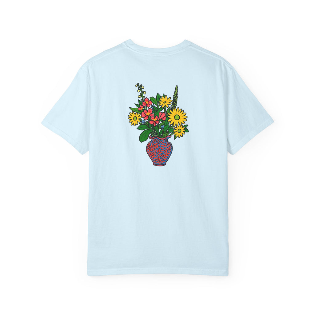 Mackinac Merch - The Hotel Iroquois Series Comfort Colors T Shirt with Muffin and Flowers