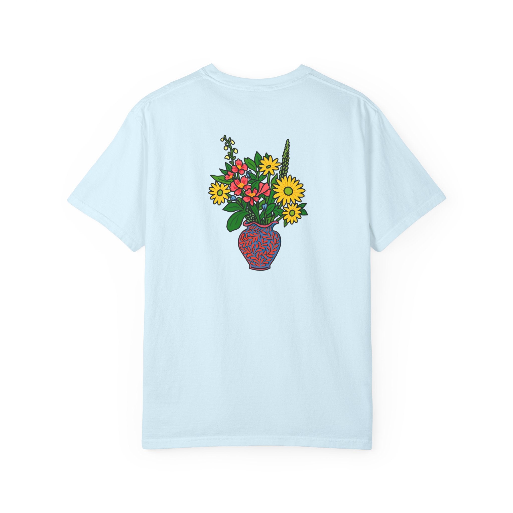 Mackinac Merch - The Hotel Iroquois Series Comfort Colors T Shirt with Muffin and Flowers