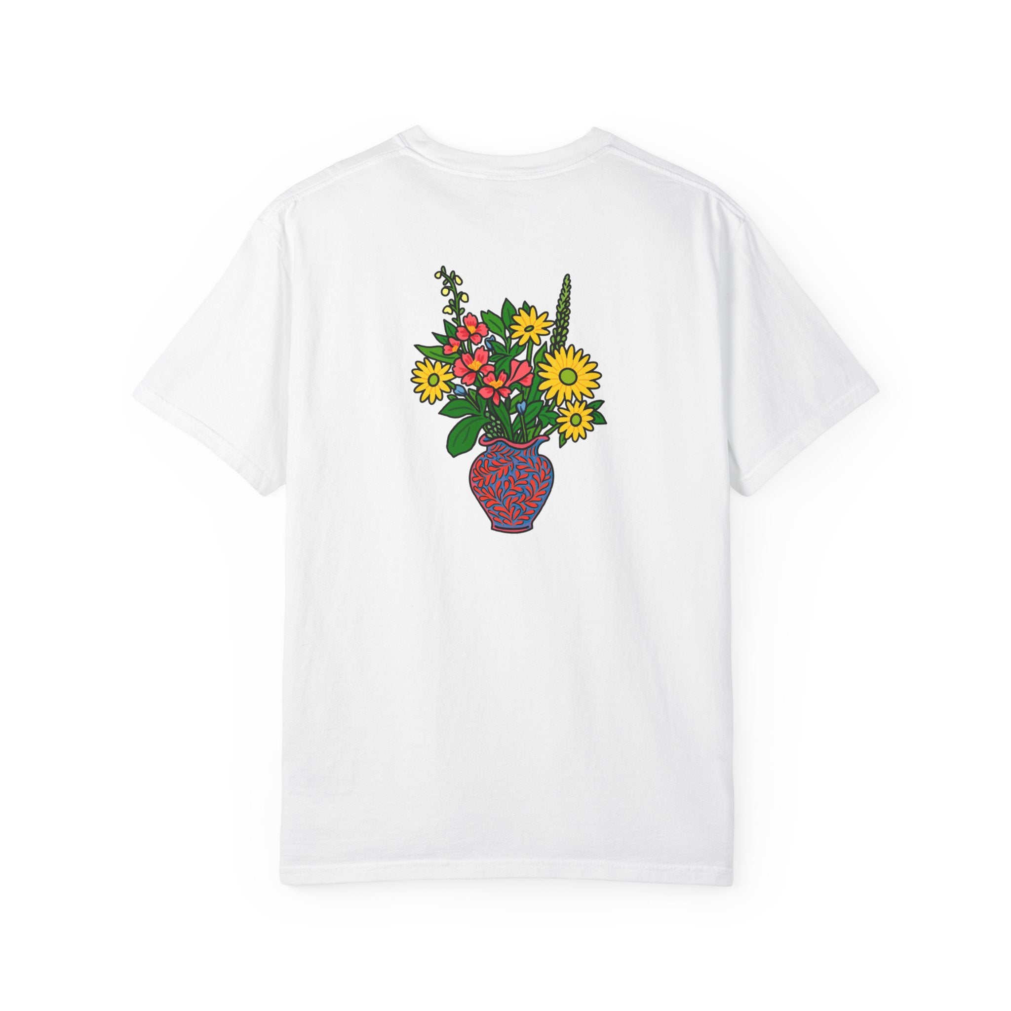 Mackinac Merch - The Hotel Iroquois Series Comfort Colors T Shirt with Muffin and Flowers