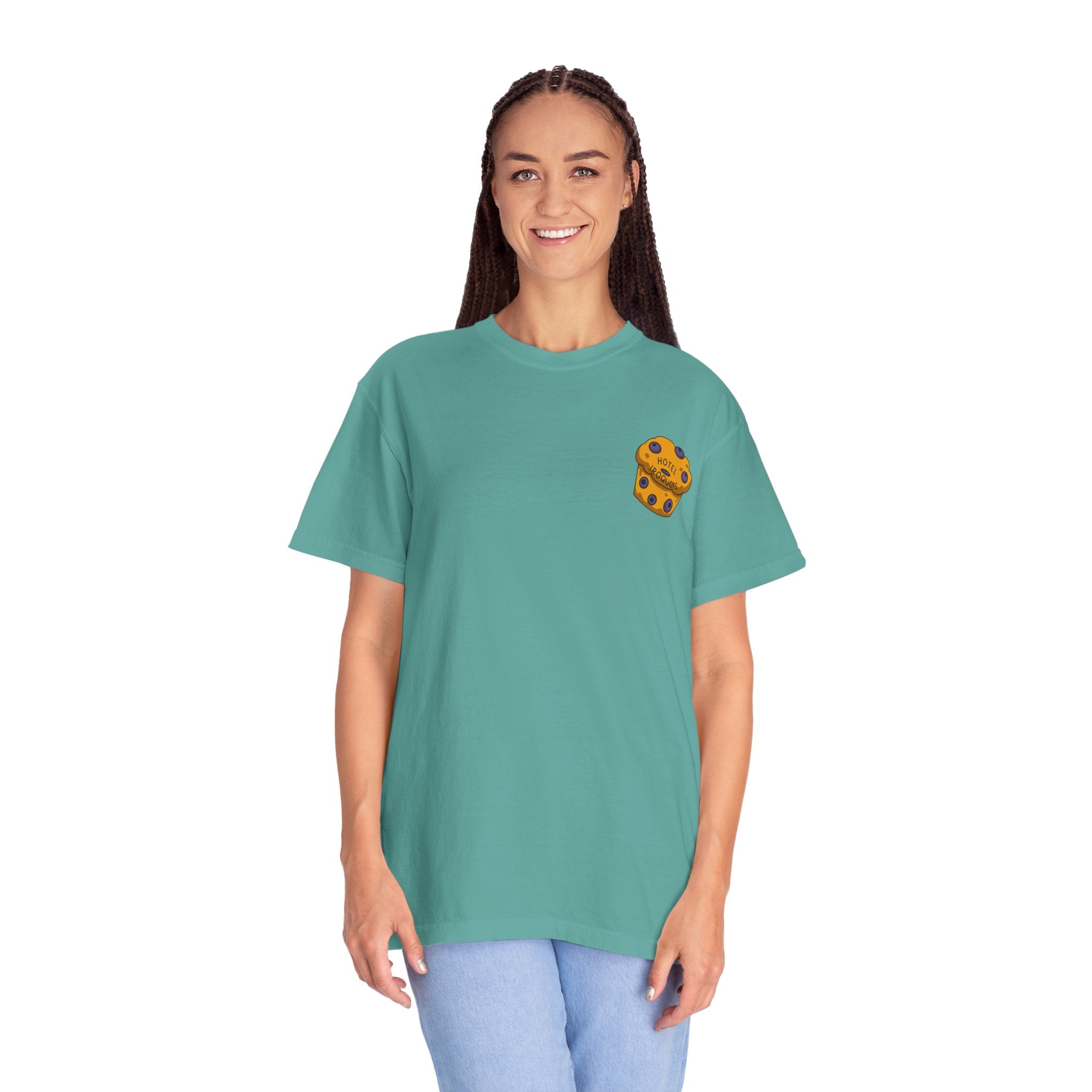 Mackinac Merch - The Hotel Iroquois Series - The Circle Porch Comfort Colors T Shirt