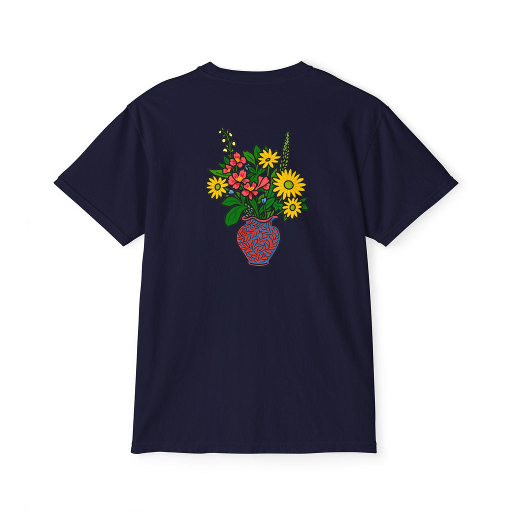 Hotel Iroquois Series Muffins and Flowers Pocket T-Shirt — Garment-Dyed Cotton