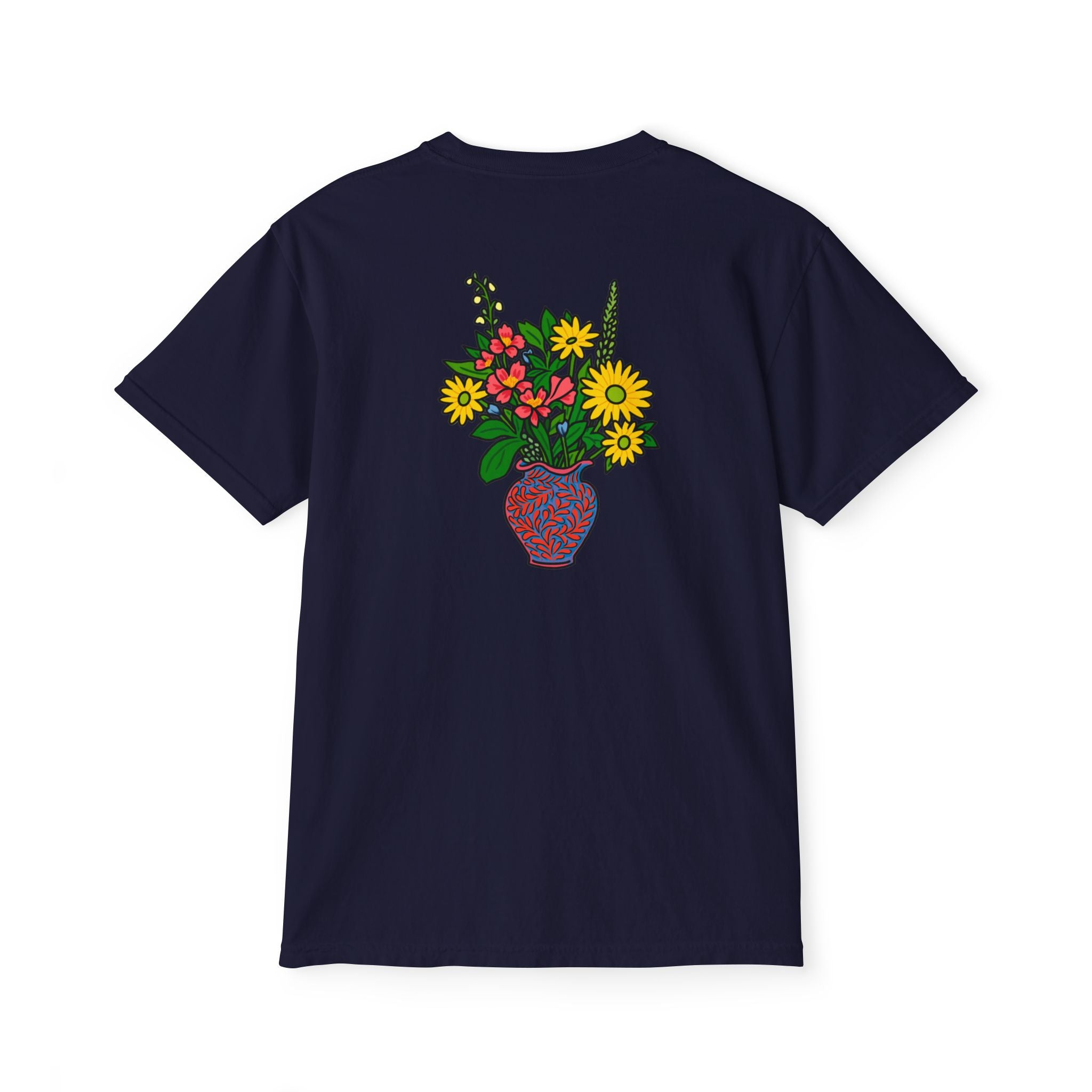 Hotel Iroquois Series Muffins and Flowers Pocket T-Shirt — Garment-Dyed Cotton