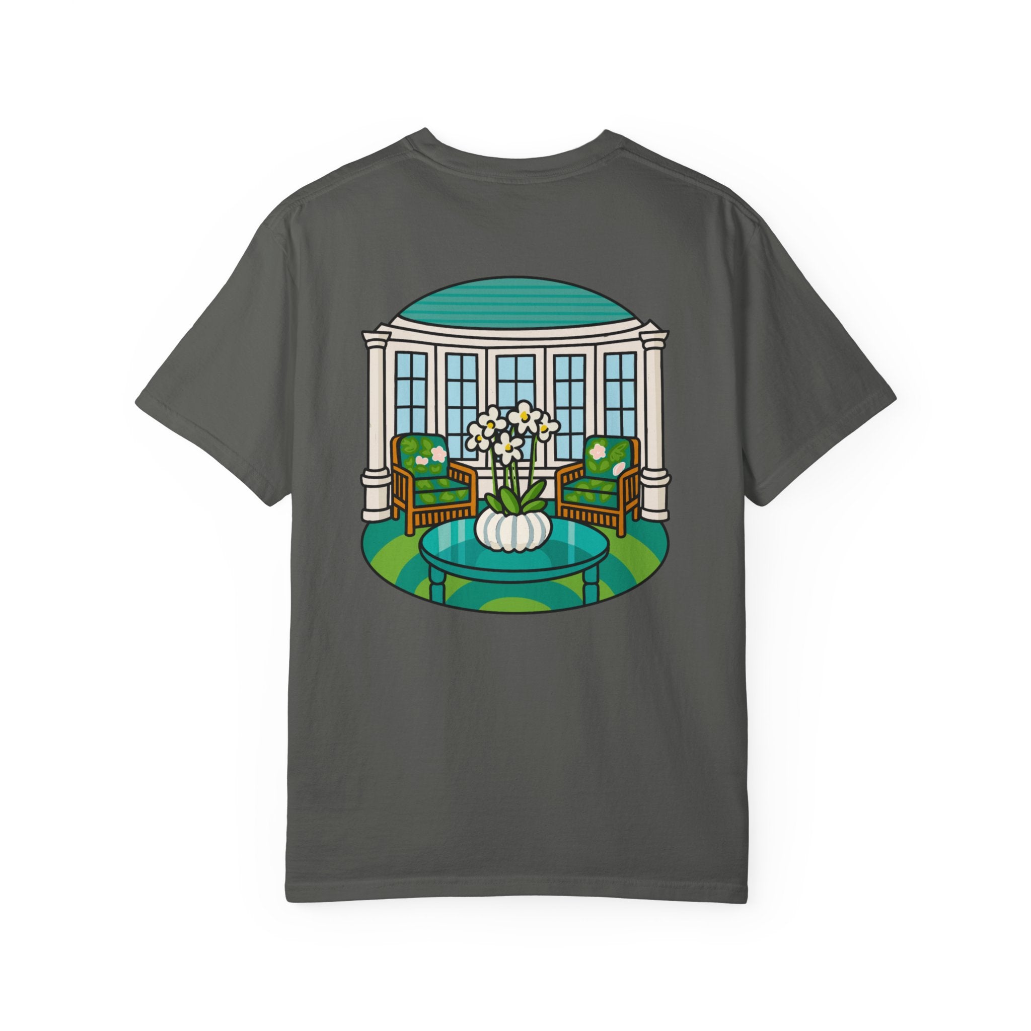 Mackinac Merch - The Hotel Iroquois Series - The Circle Porch Comfort Colors T Shirt