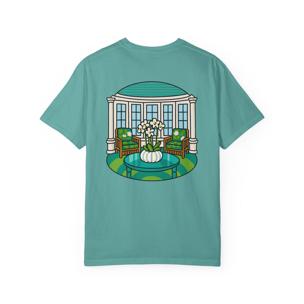 Mackinac Merch - The Hotel Iroquois Series - The Circle Porch Comfort Colors T Shirt