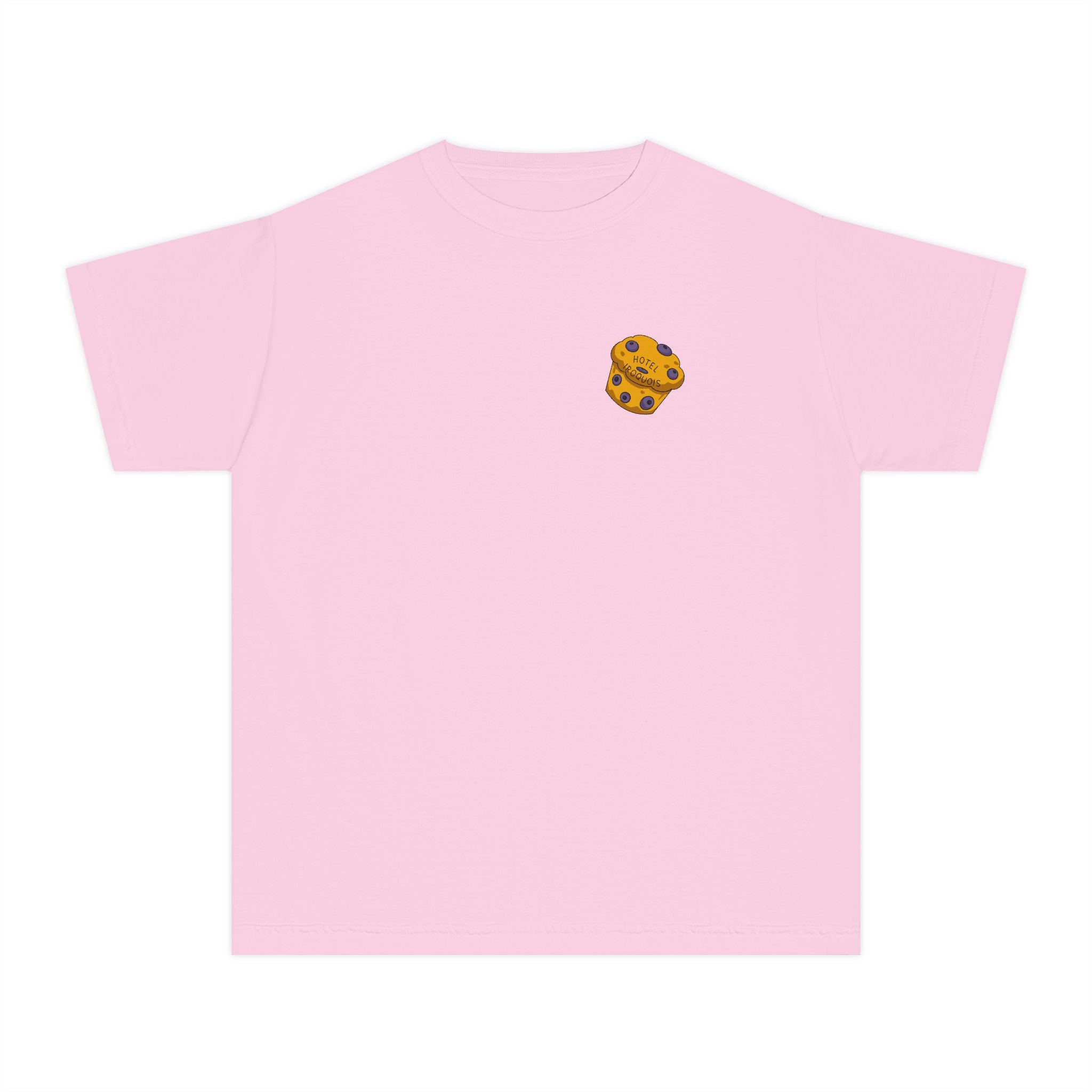 Comfort Colors Youth Tee — Hotel Iroquois Series - Blueberry Muffins and Horse Drawn Carriages