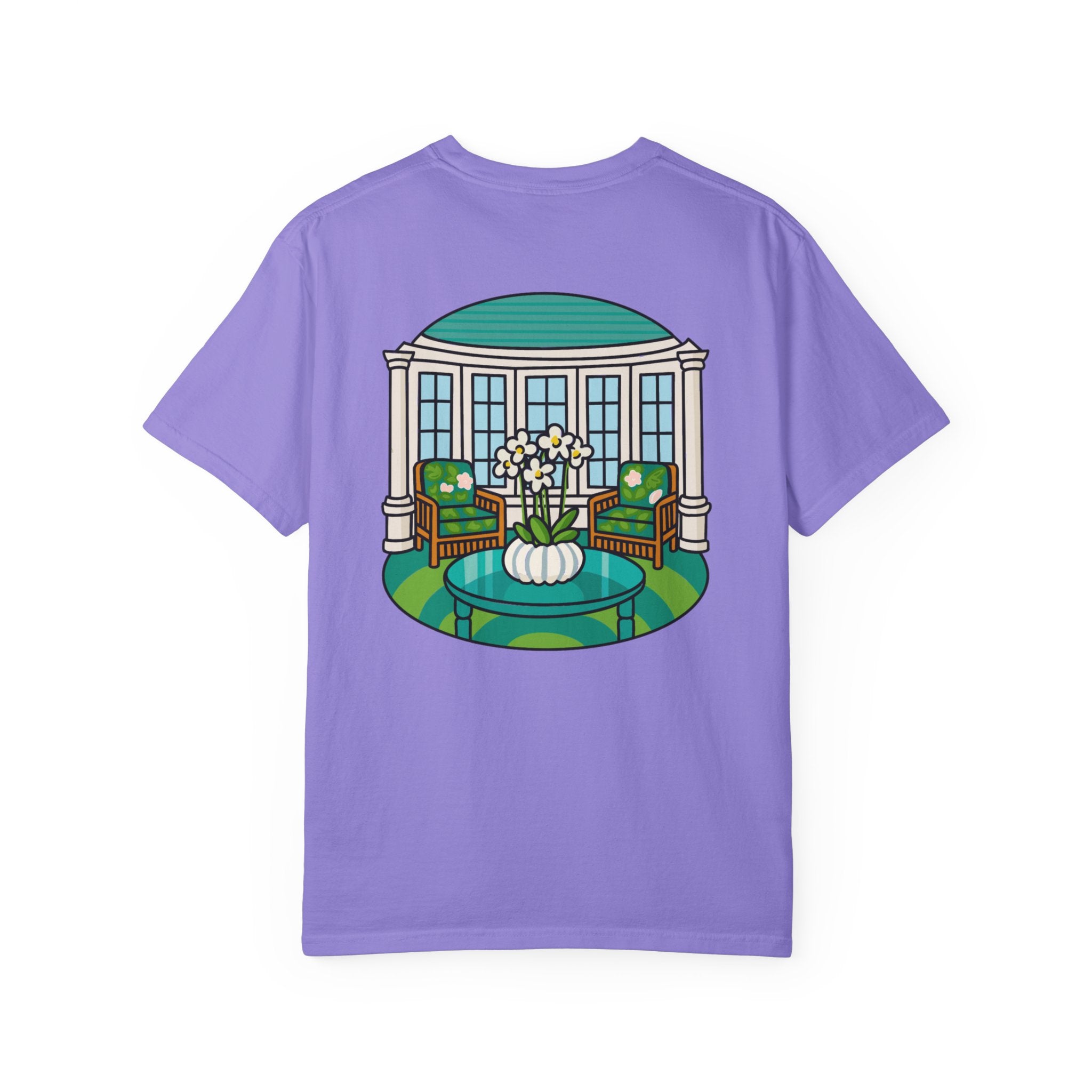 Mackinac Merch - The Hotel Iroquois Series - The Circle Porch Comfort Colors T Shirt