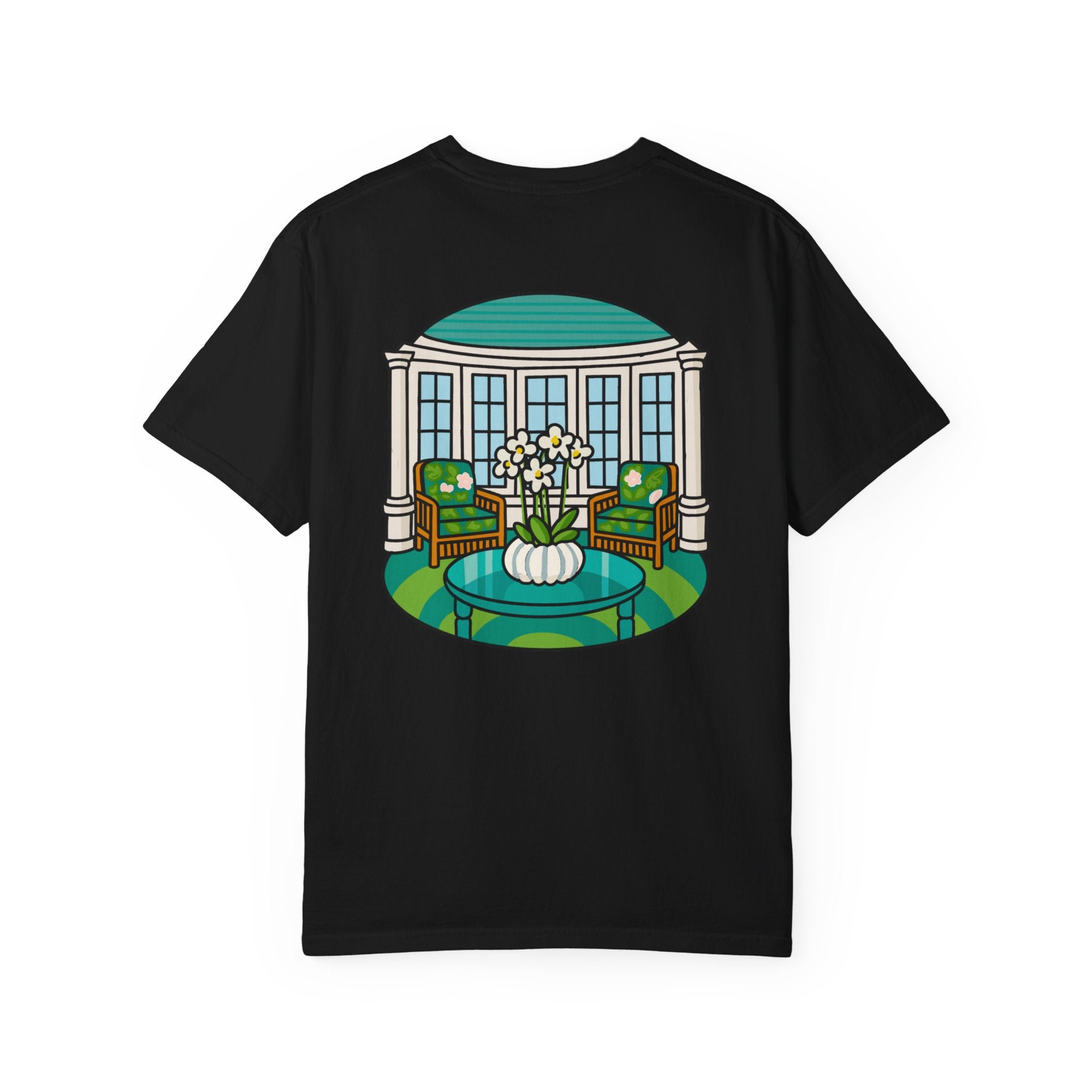 Mackinac Merch - The Hotel Iroquois Series - The Circle Porch Comfort Colors T Shirt